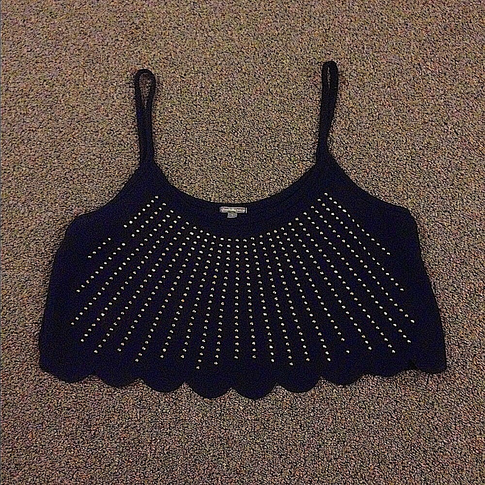 🔆 Navy Blue Crop Top Tank - EUC
